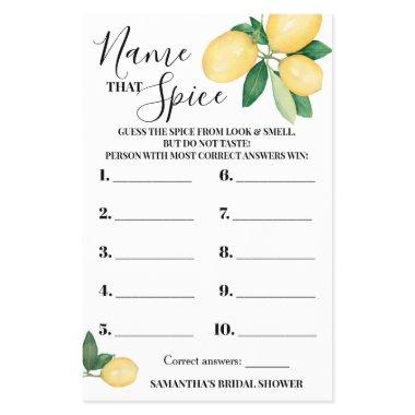 Lemons Name that Spice  Game  Flyer