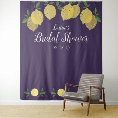 Lemons Purple Bridal Shower Photo Booth Backdrop