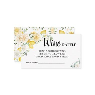 Lemons & Roses Wine Raffle Ticket Bridal Shower