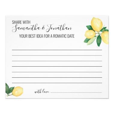 Lemons Share a Date Idea Shower Game Invitations Flyer