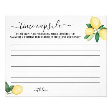 Lemons Time Capsule Advice for Couple Invitations Flyer