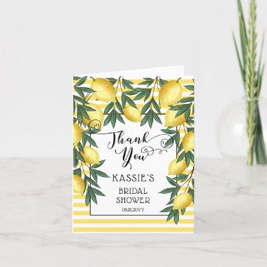 Lemons Tropical Bridal Shower Thank You Invitations