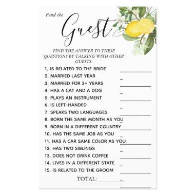 Lemony Find the Guest  game  Flyer