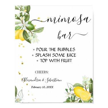Lemony Greenery Mimosa Bar  Sign