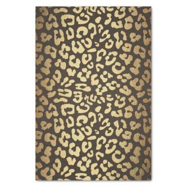 Leopard Cheetah Animal Skin Print Gold Glam Chic Tissue Paper
