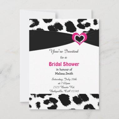 Leopard Pattern Bridal Shower Invitations