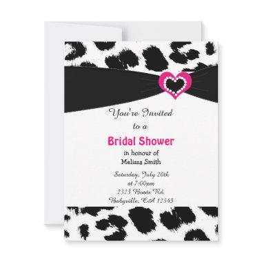 Leopard Pattern Bridal Shower Invitations