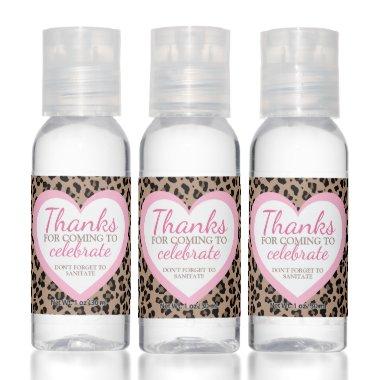 Leopard & Pink Thanks For Coming Hand Sanitizer