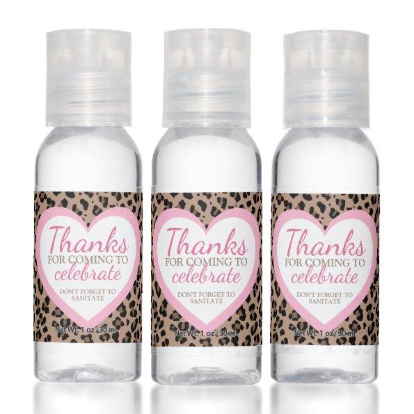 Leopard & Pink Thanks For Coming Hand Sanitizer