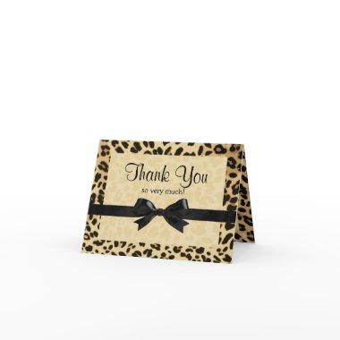 Leopard Print Bow Thank You Note