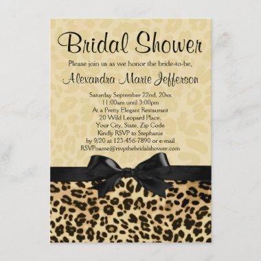 Leopard Print Bridal Shower Invitations