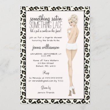 Leopard Print Bride Lingerie Shower Invitations