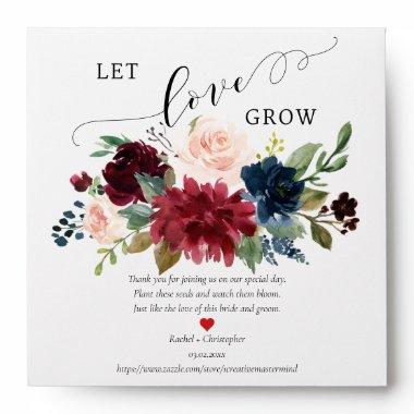 Let Love Grow Boho Wedding Favors Seed Packet Envelope