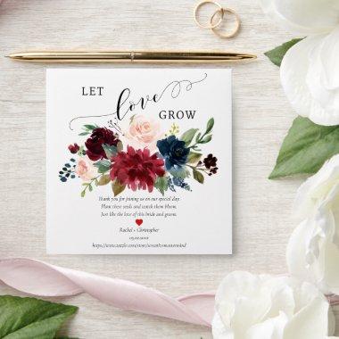 Let Love Grow Boho Wedding Favors Seed Packet Envelope