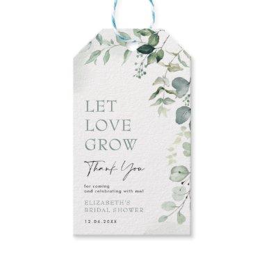 Let Love Grow Eucalyptus Greenery  Gift Tags