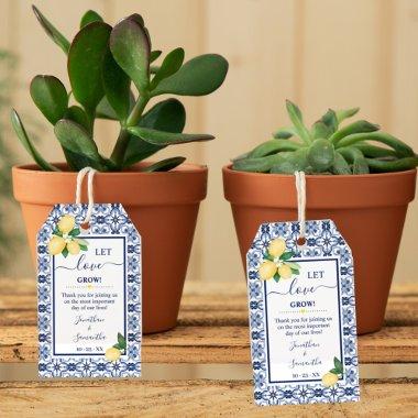 Let Love Grow Mediterranean Lemons Shower Favor Gift Tags
