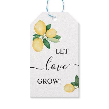 Let Love Grow Plant Gift Lemons Shower Gift Tags