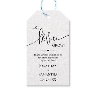 Let Love Grow plant gift minimalist wedding favor Gift Tags