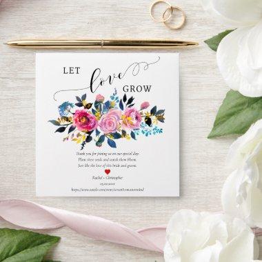 Let Love Grow Roses Wedding Favors Seed Packet Envelope