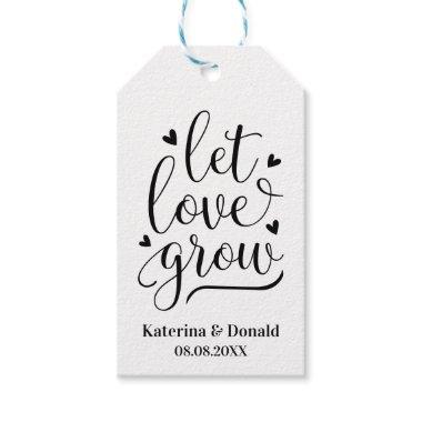 Let Love Grow Seed Wedding Gift Tags