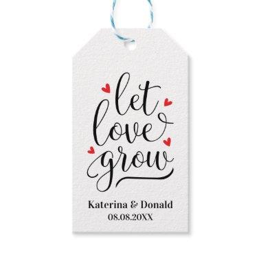 Let Love Grow Seed Wedding Gift Tags