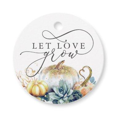 Let Love Grow Succulents and Pumpkins Fall Favor Tags