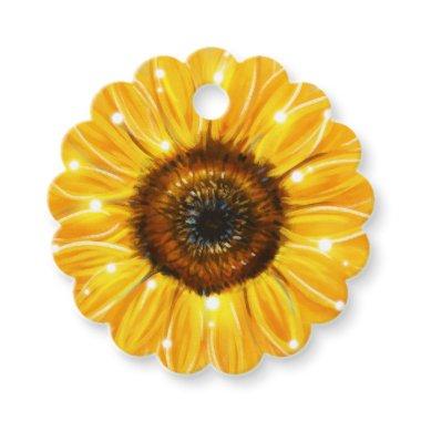 Let Love Grow Sunflower Template Rustic Wedding Favor Tags