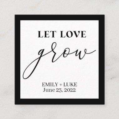 Let Love Grow Tags, SHOWER Tags Wedding Plant Tags