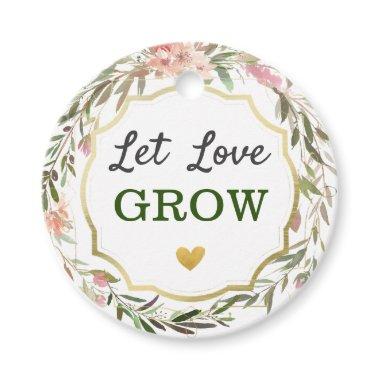 Let Love Grow Wedding Bridal Shower Cacti Seed Pot Favor Tags