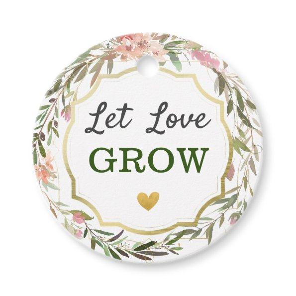 Let Love Grow Wedding Bridal Shower Cacti Seed Pot Favor Tags