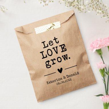 Let Love Grow Wedding Favor Bag