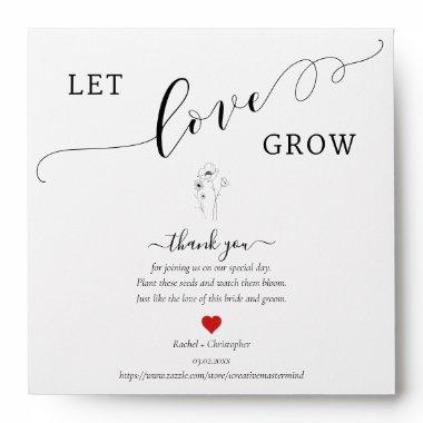 Let Love Grow Wedding Favors Gift Seed Packet Envelope