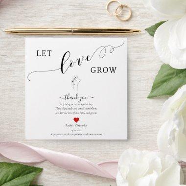 Let Love Grow Wedding Favors Gift Seed Packet Envelope