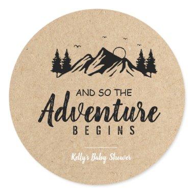 Let the Adventure Begin Favors stickers