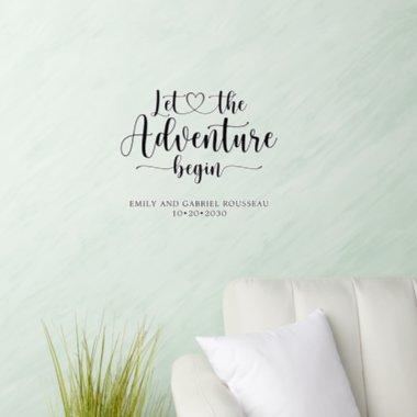 Let The Adventure Begin Personalized Wedding Wall Decal