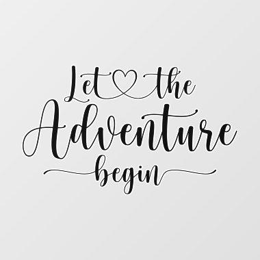 Let The Adventure Begin Wedding Wall Decal