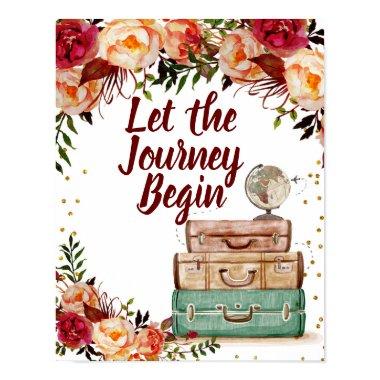 Let the Journey Begin Sign Travel Poster