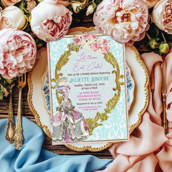 Let them Eat Cake Marie Antoinette Bridal Shower Invitations