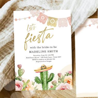 Let's Fiesta Cactus Watercolor  Invit