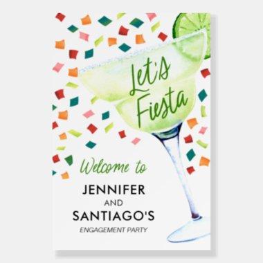 Lets Fiesta Couples Engagement Party Welcome Sign