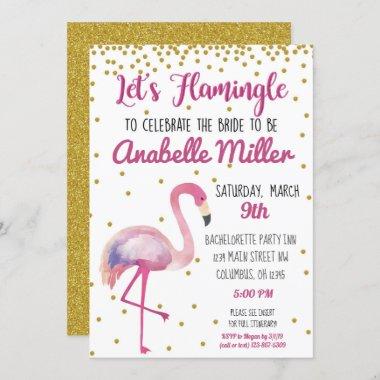 Let's Flamingle Bachelorette Invite