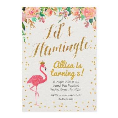 Let's Flamingle Birthday Invitations