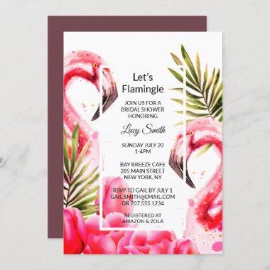 Let's Flamingle Bridal Shower | Flamingoes Invitations
