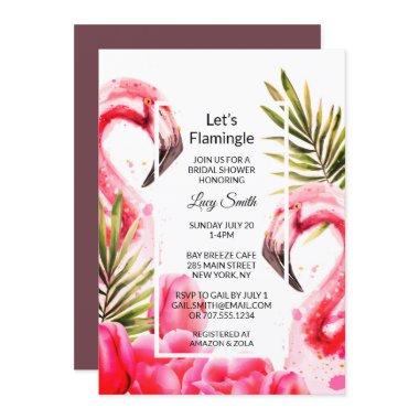 Let's Flamingle Bridal Shower | Flamingoes Invitations