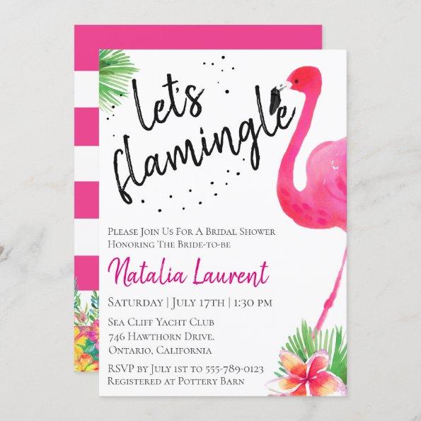 Let's Flamingle Bridal Shower Invitations
