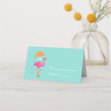 Let's Flamingle Bridle Baby Shower Party Escort Place Invitations