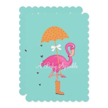 Let's Flamingle Flamingo Baby Bridal Shower Party Invitations