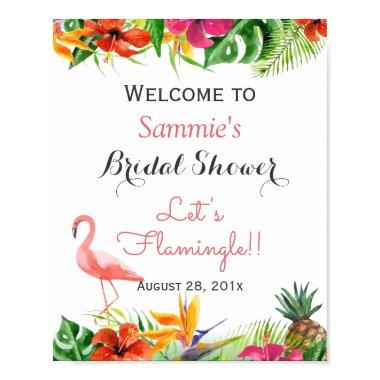 Let's Flamingle Flamingo Bridal Shower Sign