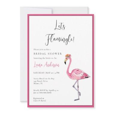 Let's Flamingle! Hot pink & white