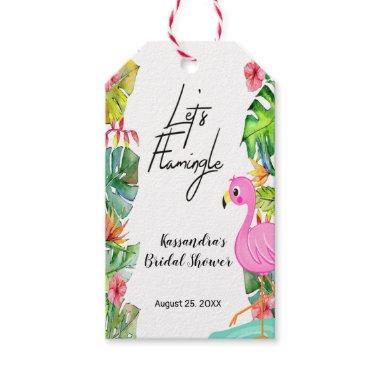 Let's Flamingle Tropical Bridal Shower Gift Tag